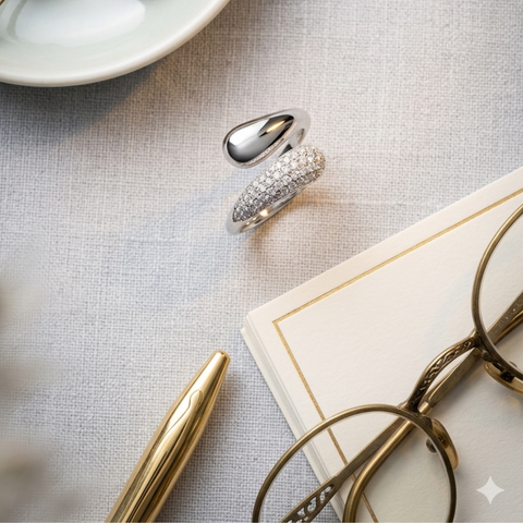 Bypass Dome & Pavé Ring