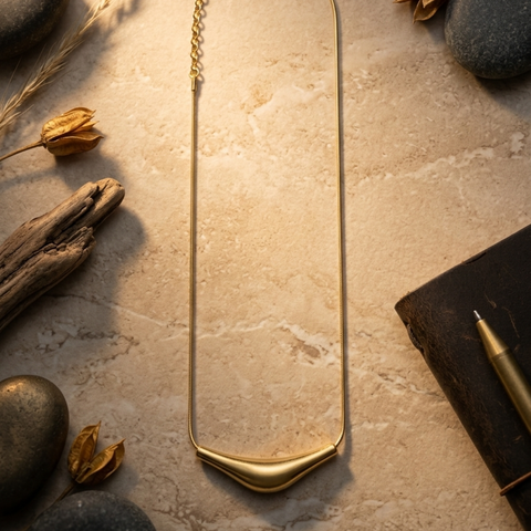 Varka Crescent Pendant Necklace