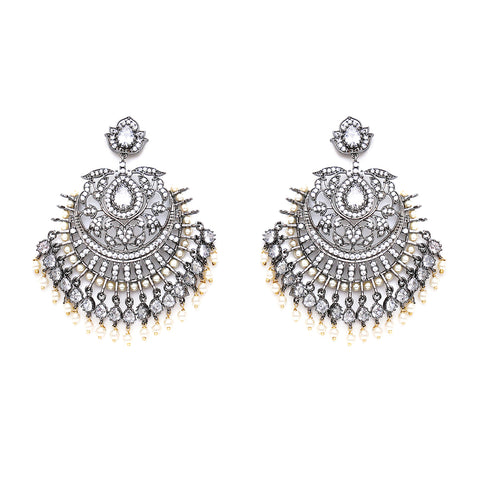 Diamond Silver Plated Earrings