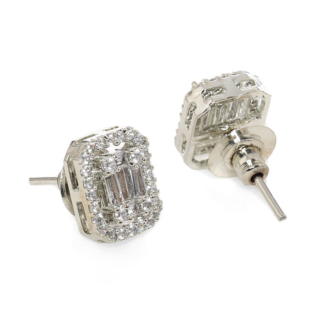 Silver Diamond Studs