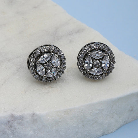 Dual Tone Diamond Studs