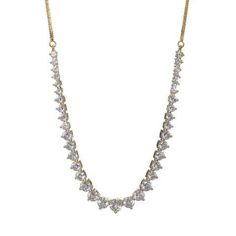 Diamond Neckpiece with Dangler Diamond Earrings