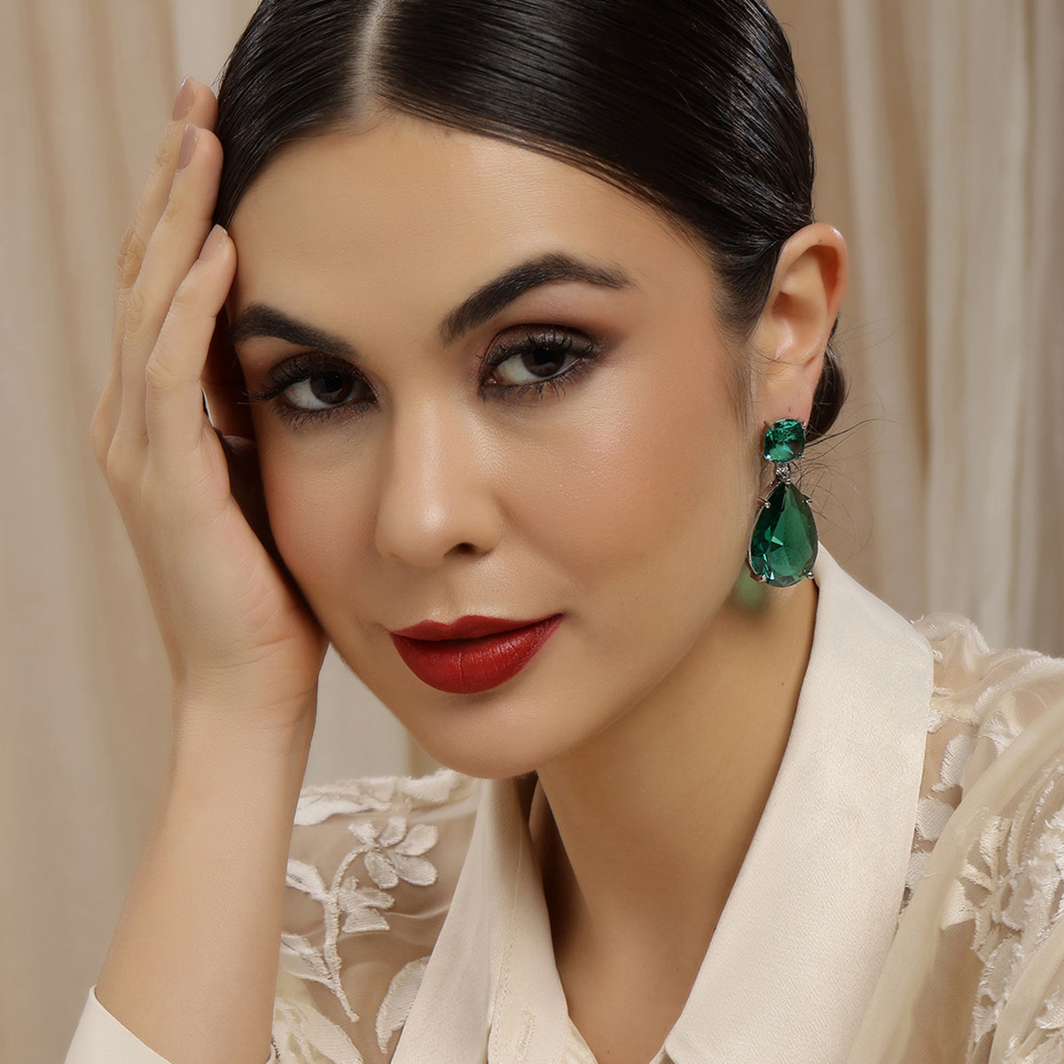 Green Doublet Earrings