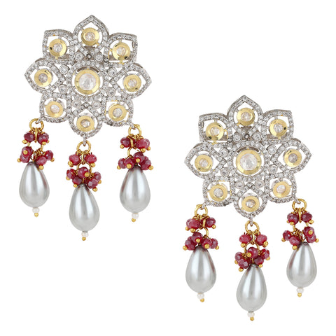 Diamond Stone Earrings