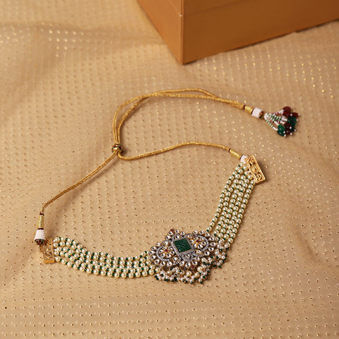 Emerald Pearl Kundan Choker