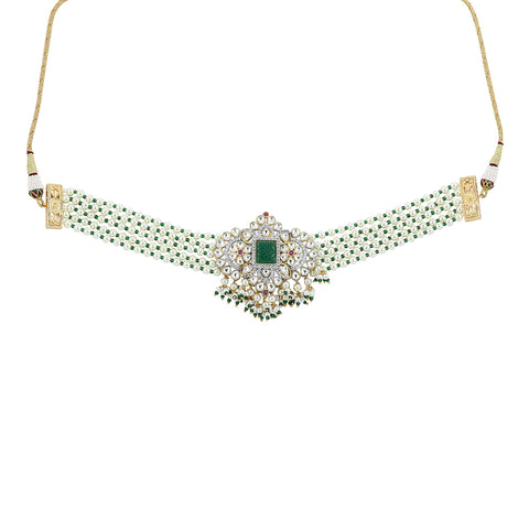 Emerald Pearl Kundan Choker