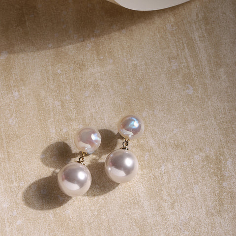 Doublet Pearl Earrings