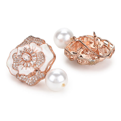 Rose Gold Mother of Pearl Studs