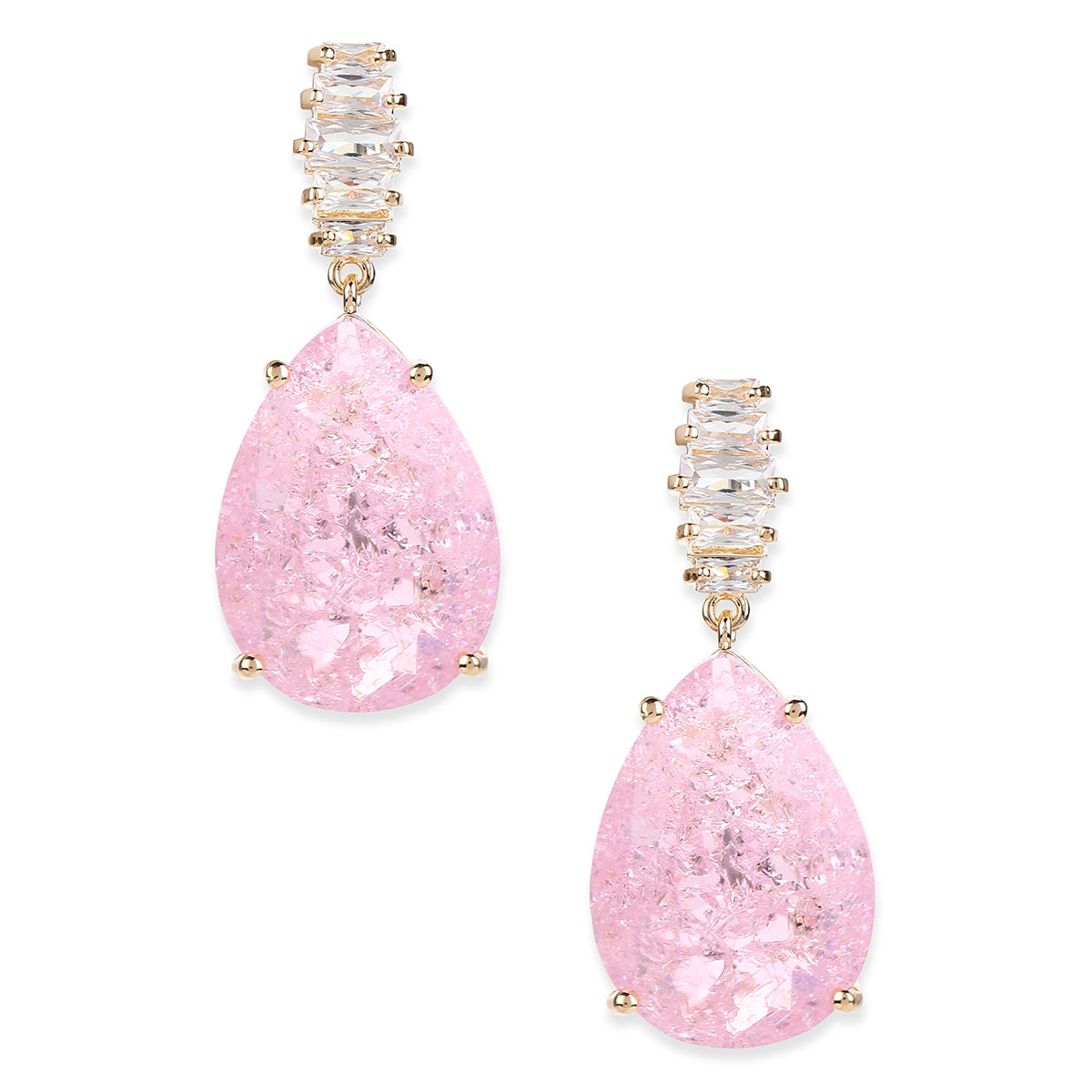 Earrings Pink Diamond Dangle Earrings For Women 925 Sterling Silver Wedding  Jewelry : Amazon.co.uk: Fashion